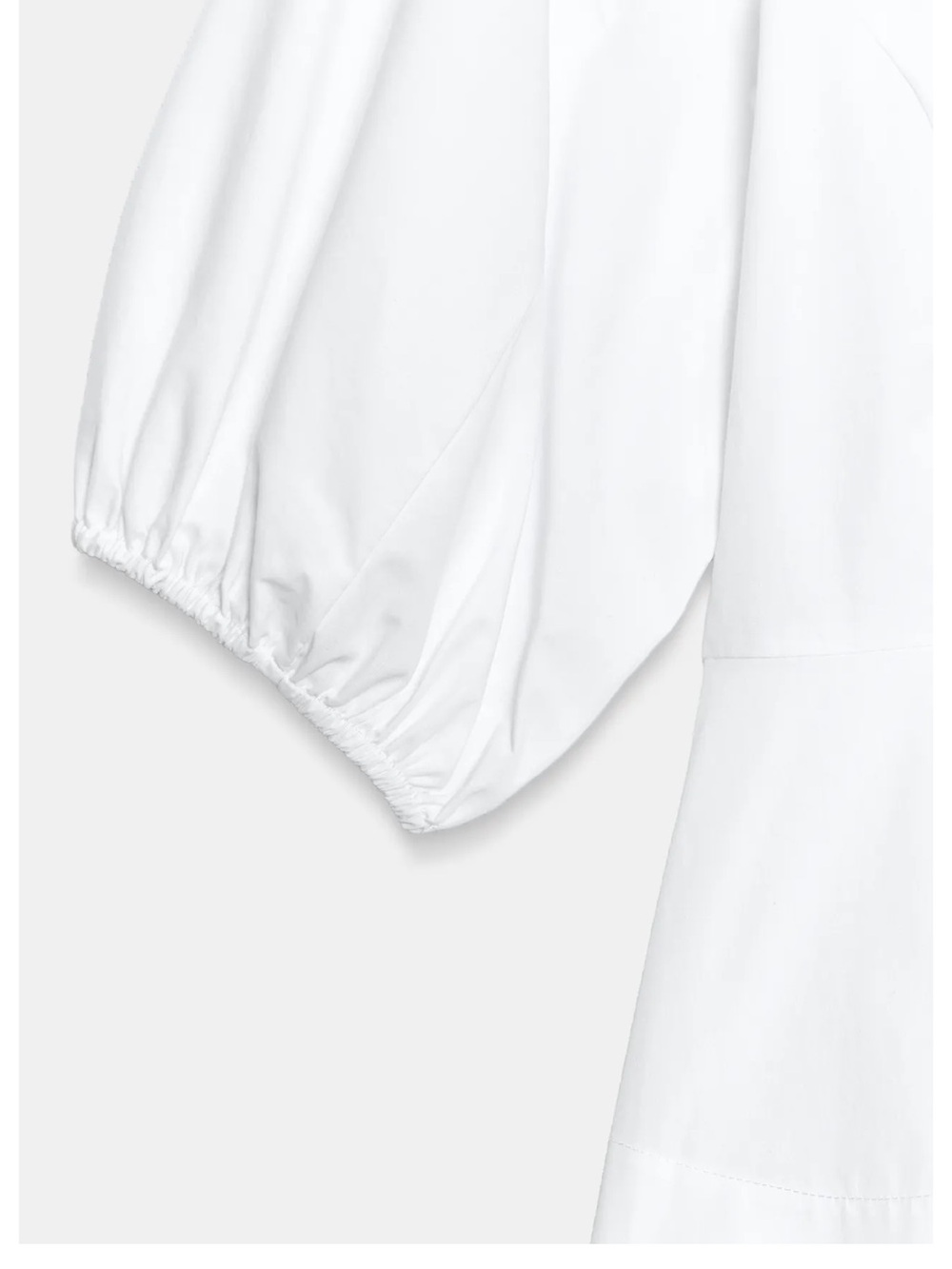 Zara NWT cotton white puff sleeve peplum button front shirt blouse top - Picture 13 of 13